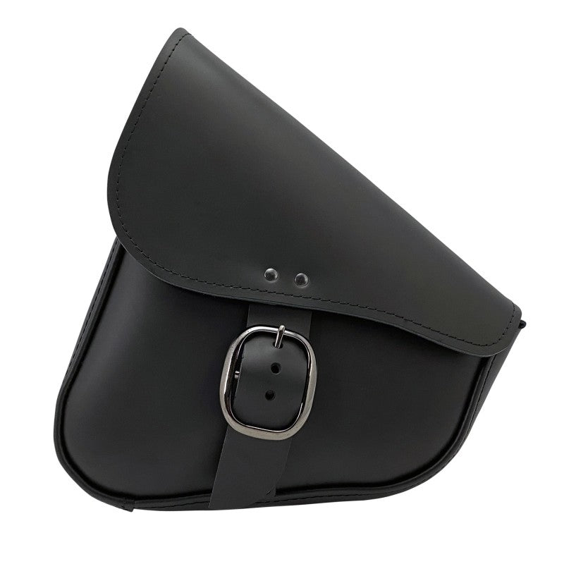 Willie & Max HD Softails, Yamaha Rd Stars, Kaw Vulcan 900, Suz C50 Leather Swingarm Bag - Black Bags - Bike Bags Willie & Max