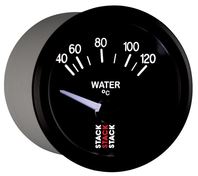 Autometer 52mm Stack Instruments 40-120 Degree C Electric Water Temperature Gauge - Black Gauges AutoMeter
