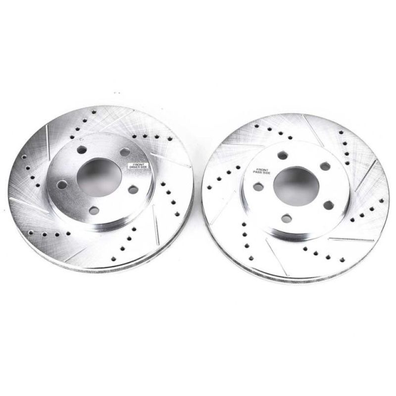 Power Stop 06-11 Chevrolet HHR Front Evolution Drilled & Slotted Rotors - Pair Brake Rotors - Slot & Drilled PowerStop
