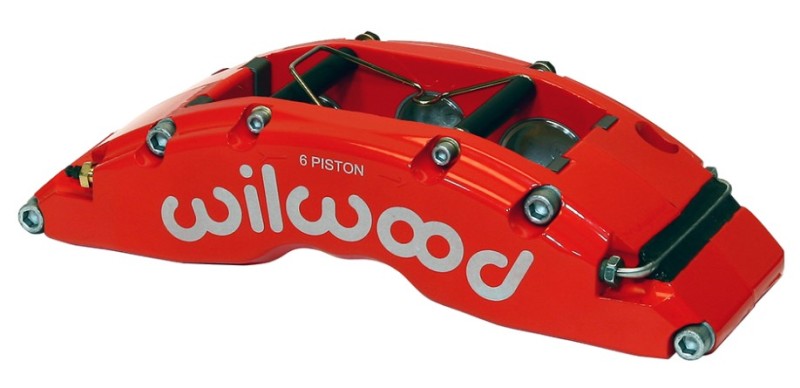 Wilwood Caliper-TC6R-Red 1.75/1.38/1.38in Pistons 1.38in Disc Brake Calipers - Perf Wilwood