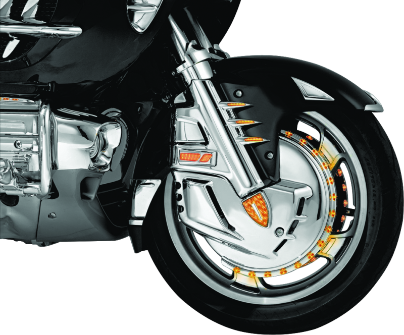 Kuryakyn Brake Rotor Cover Honda 01-17 GL1800 Chrome Brake Hardware Kuryakyn