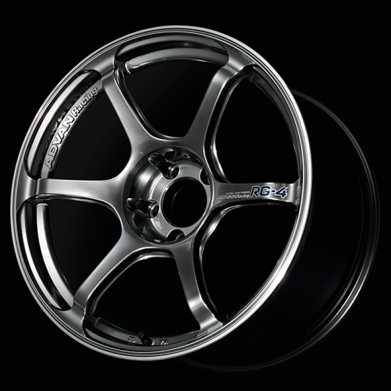 Advan RG-4 17x9.0 / +63 Offset / 5x114.3 / 73mm Bore / Racing Hyper Black and Ring Wheels - Cast Advan