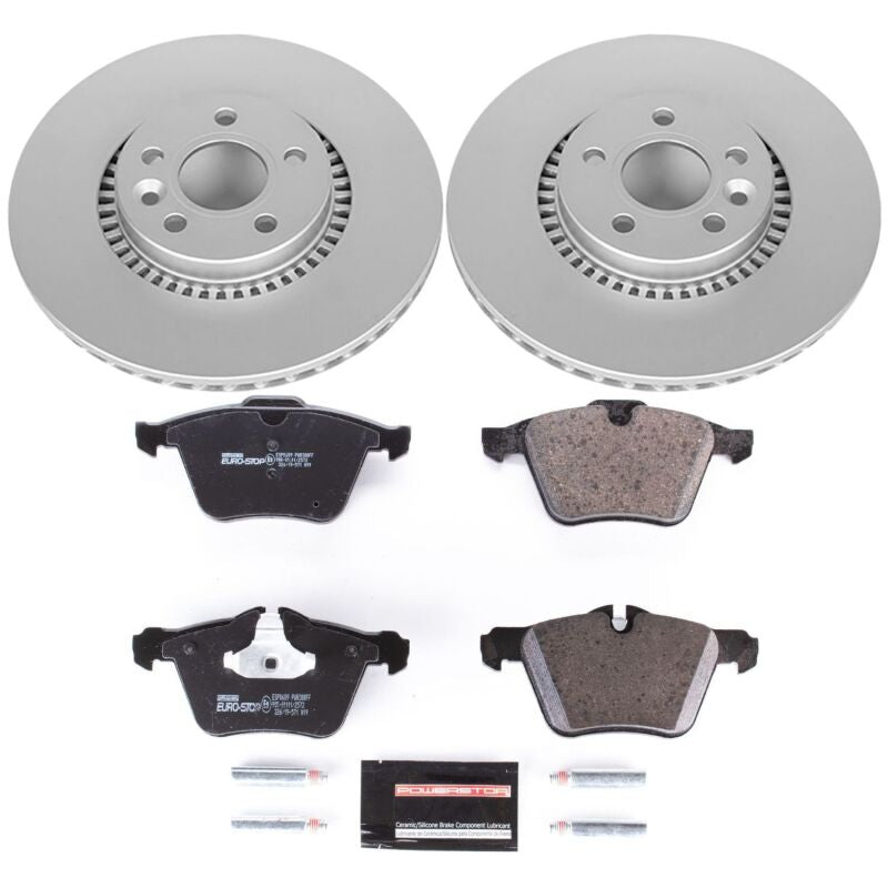 Power Stop 11-14 Volvo S60 Front Euro-Stop Brake Kit Brake Kits - OE PowerStop