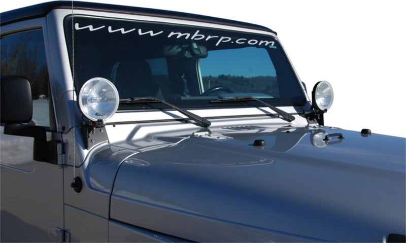 MBRP 97-06 Jeep Wrangler TJ Windshield Light Bracket Light Mounts MBRP
