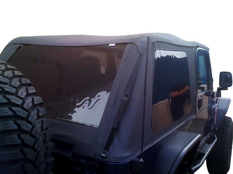 Rampage 1997-2006 Jeep Wrangler(TJ) Excludes LJ Unlimited Frameless Soft Top Kit - Black Diamond Soft Tops Rampage