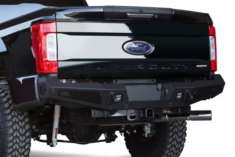 Addictive Desert Designs 17-18 Ford F-250 HoneyBadger Rear Bumper w/ Backup Sensor Cutouts Bumpers - Steel Addictive Desert Designs