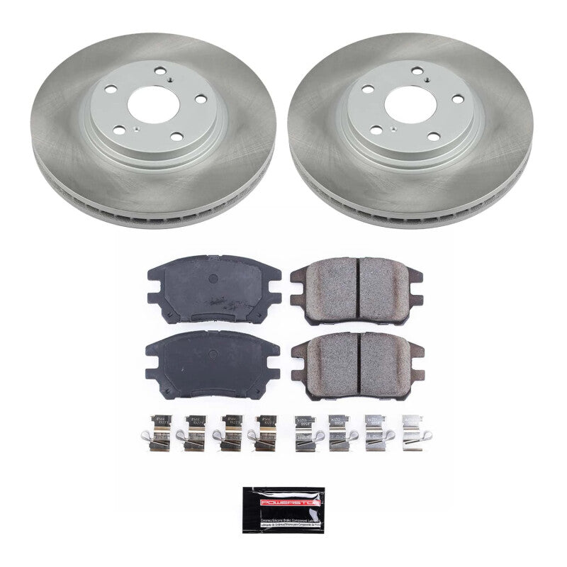 Power Stop 02-03 Lexus RX300 Front Semi-Coated Rotor Kit Brake Kits - Performance Blank PowerStop
