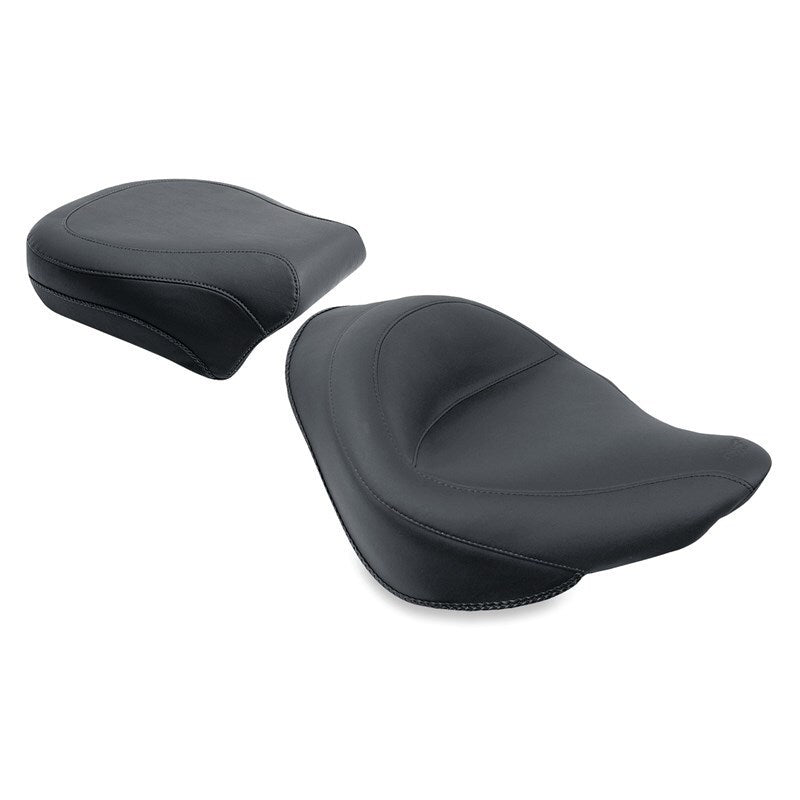 Mustang 06-17 Harley Softail Wide Tire (200mm) Wide Touring Solo Seat - Black Solo Motorcycle Seats Mustang Motorcycle