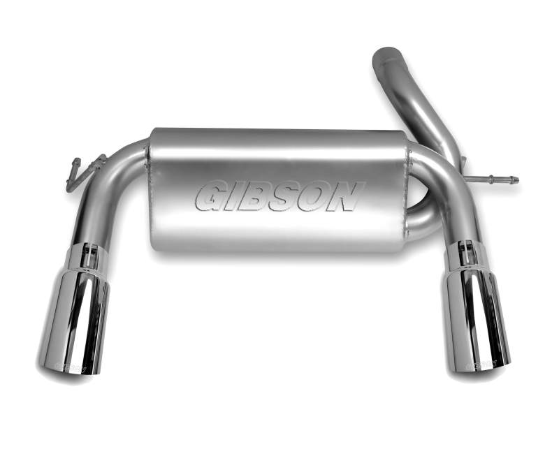 Gibson 07-17 Jeep Wrangler JK Rubicon 3.6L 2.5in Axle-Back Dual Split Exhaust - Aluminized Catback Gibson