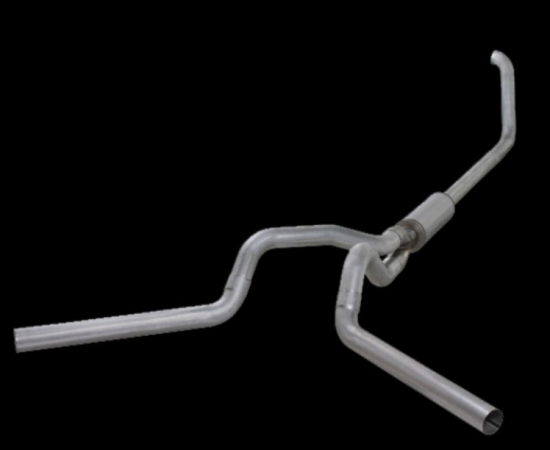 Diamond Eye KIT 4in TB DUAL AL: 00-03 FORD 7.3L F250/F350 W/ PYROMETER PLUG Turbo Back Diamond Eye Performance