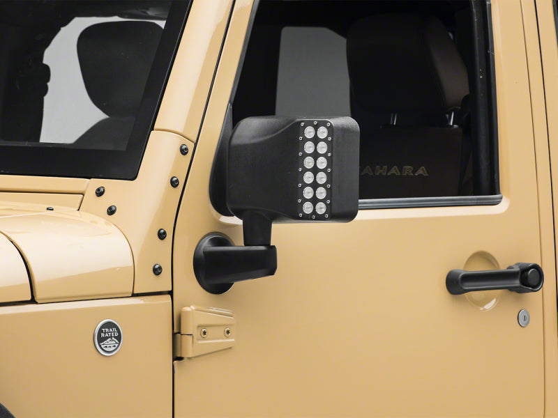 Raxiom 07-18 Jeep Wrangler JK Off-Road LED Manual Mirrors w/ Turn Signals Side Mirrors Raxiom