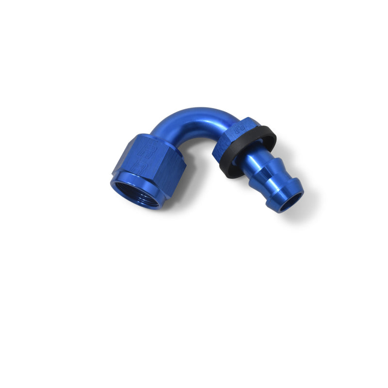Russell Performance -8 AN Twist-Lok 120 Degree Hose End (3/4in Radius) Fittings Russell