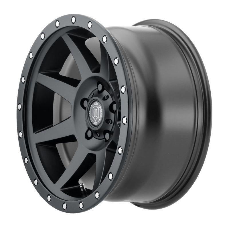 ICON Rebound 17x8.5 5x4.5 0mm Offset 4.75in BS 71.5mm Bore Satin Black Wheel Wheels - Cast ICON