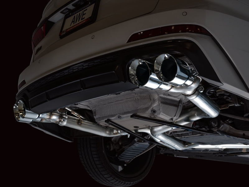 AWE Tuning 19-23 Audi C8 S6/S7 2.9T V6 AWD Track Edition Exhaust - Chrome Silver Tips Catback AWE Tuning