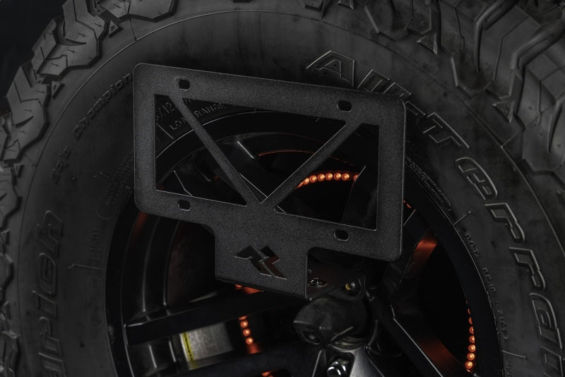 Rugged Ridge Tag Relocation Bracket Rear 18-20 Jeep Wrangler JL Spare Tire Carriers Rugged Ridge