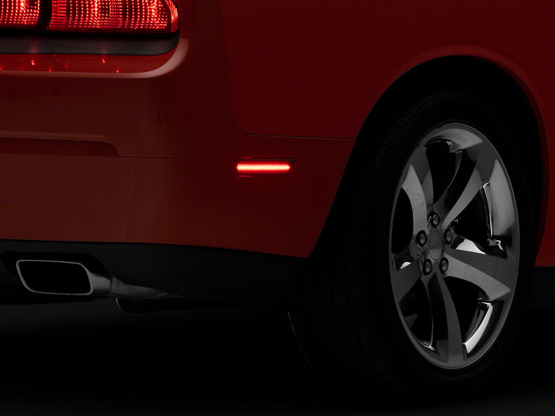 Raxiom 08-14 Dodge Challenger 11-14 Dodge Charger Axial Series LED Rear Side Marker Lights- Smoked Sidemarkers & Indicators Raxiom