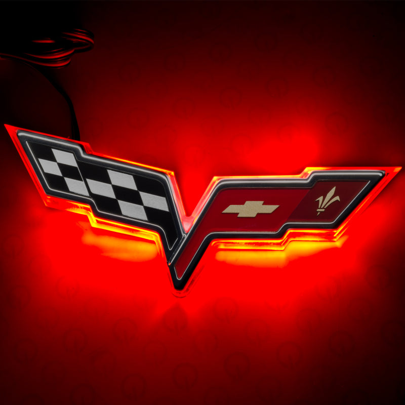 Oracle Chevrolet Corvette C6 Illuminated Emblem - Dual Intensity - Red Light Accessories and Wiring ORACLE Lighting