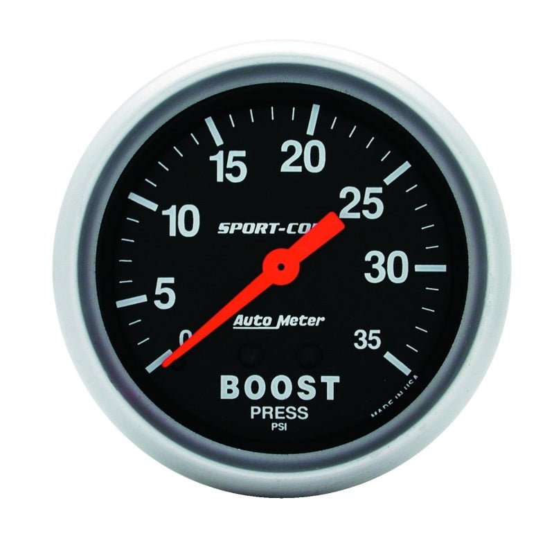 Autometer Sport-Comp 66.7mm 0-35 PSI Mechanical Boost Gauge Gauges AutoMeter