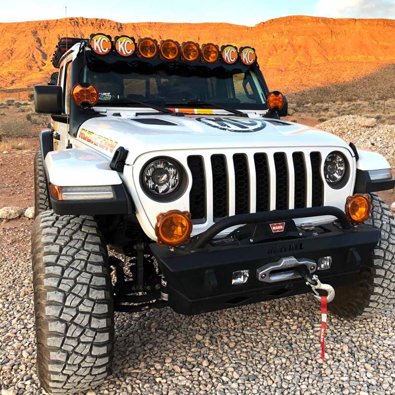 KC HiLiTES 6in. Light Shield for SlimLite LED - Amber Light Covers and Guards KC HiLiTES