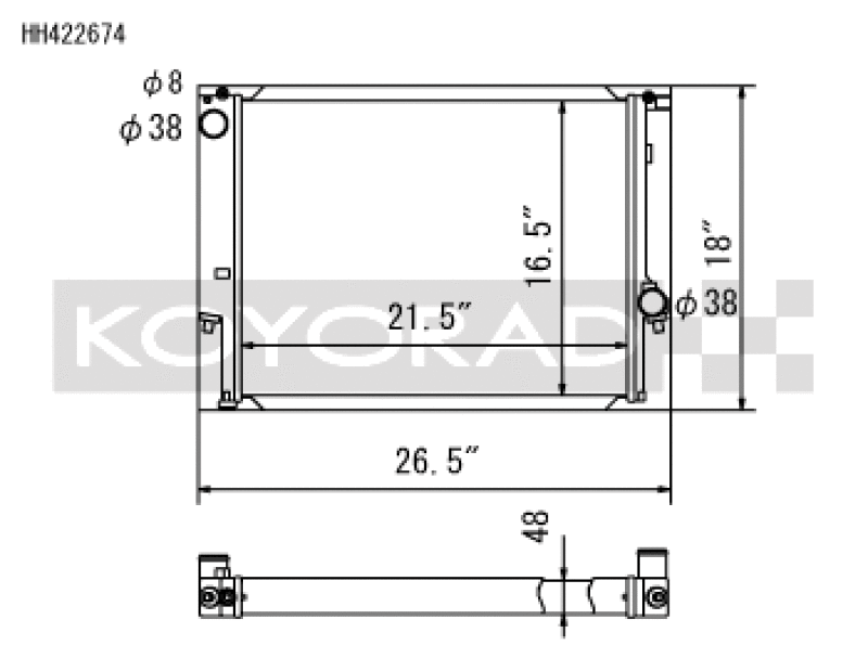 Koyo 88-99 BMW 3-Series inc. E36 M3 (MT / 6 Cyl. ONLY) Radiator Radiators Koyo