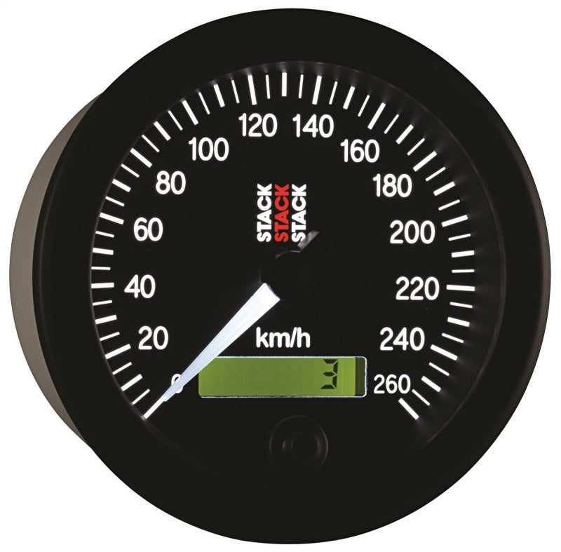 Autometer Stack 88mm 0-260 KM/H Electronic Speedometer - Black Gauges AutoMeter