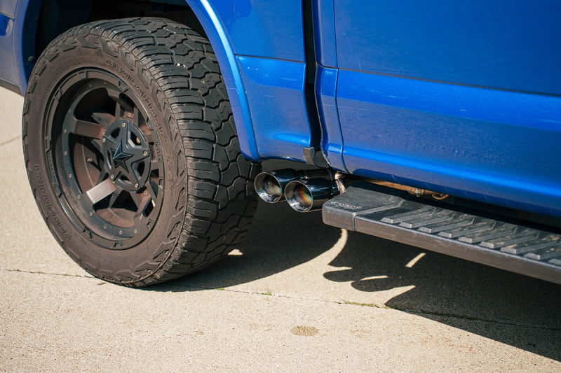 Corsa 15-20 Ford F-150 3.5L (157in WB) 3.0in Lightning Exit Catback w/ 3.5in Twin Black PVD Pro Tips Catback CORSA Performance