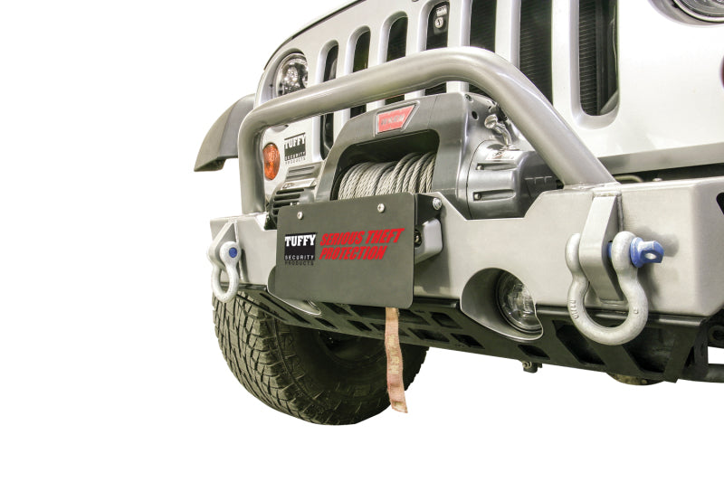Tuffy Flipup License Plate Holder- Winch W/Hawse- Blk Cargo Organization Tuffy Products