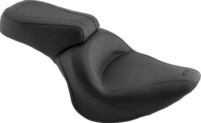 Mustang 06-17 Harley Softail Wide Tire (200mm) Standard Touring 1PC Seat - Black One-Piece Motorcycle Seats Mustang Motorcycle