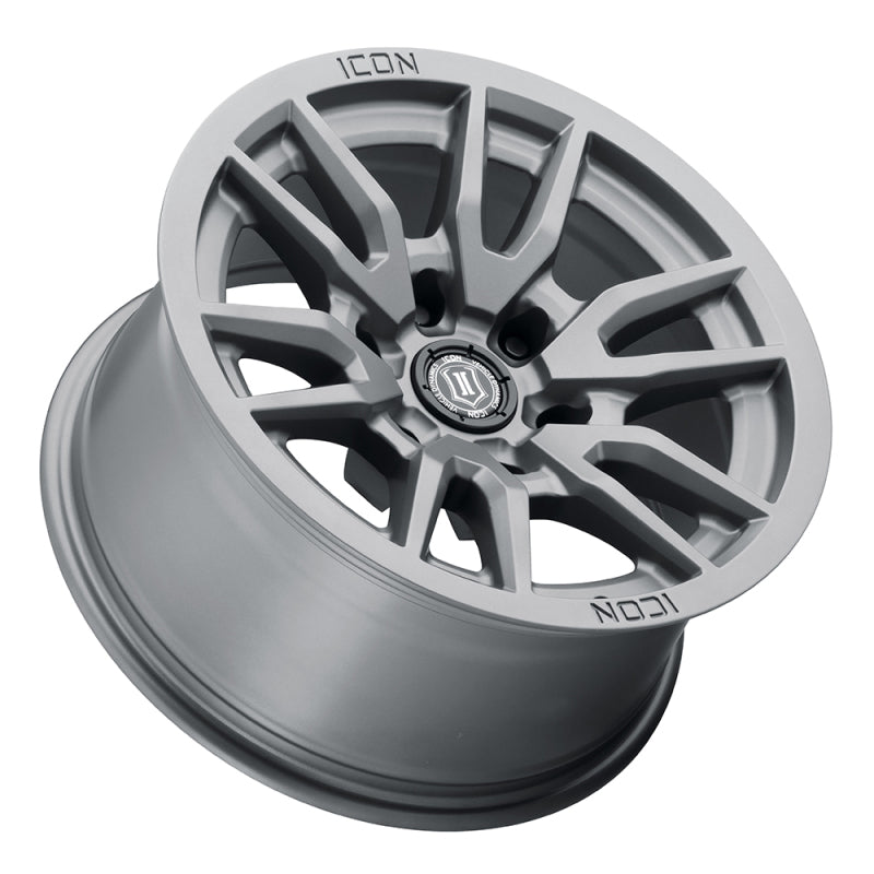 ICON Vector 6 17x8.5 6x5.5 0mm Offset 4.75in BS 106.1mm Bore Titanium Wheel Wheels - Cast ICON