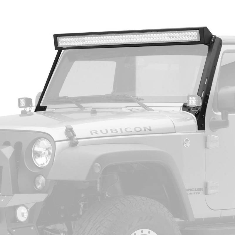 Go Rhino 07-18 Jeep Wrangler JK WLF Windshield Light Mount Frame - 50in Light Bar Light Mounts Go Rhino