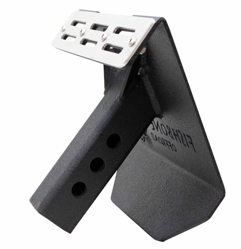 Fishbone Offroad 2In Receiver Hitch Mounted Step - Black Powdercoat Steel Hitch Accessories Fishbone Offroad
