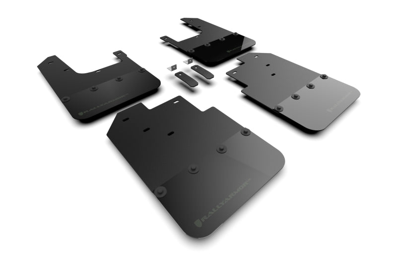 Rally Armor 16-23 Toyota Tacoma Gen 3 Black Mud Flap w/Army Green Logo Mud Flaps Rally Armor