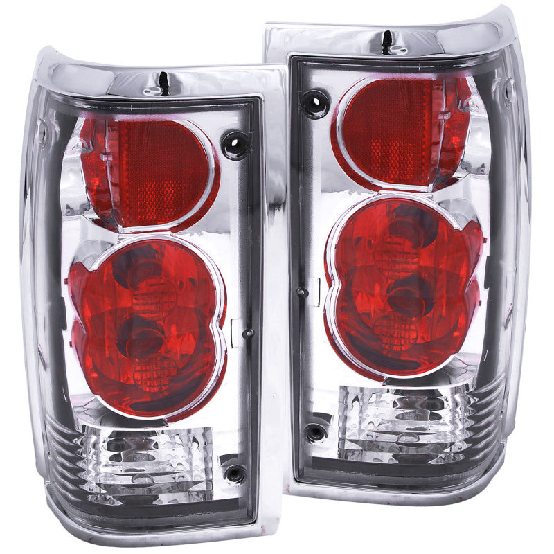 ANZO 1986-1993 Mazda B2000 Taillights Chrome Tail Lights ANZO