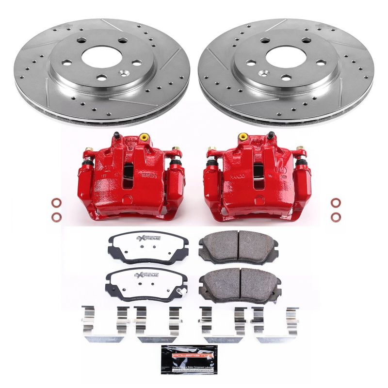 Power Stop 11-16 Buick LaCrosse Front Z26 Street Warrior Brake Kit w/Calipers Brake Kits - Performance D&S PowerStop