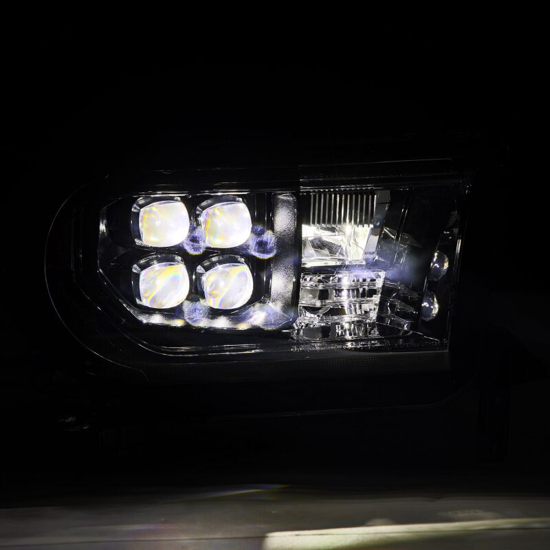 AlphaRex 07-13 Toyota Tundra NOVA LED Proj Headlights Alpha-Black w/Activ Light/Seq Signal/DRL Headlights AlphaRex