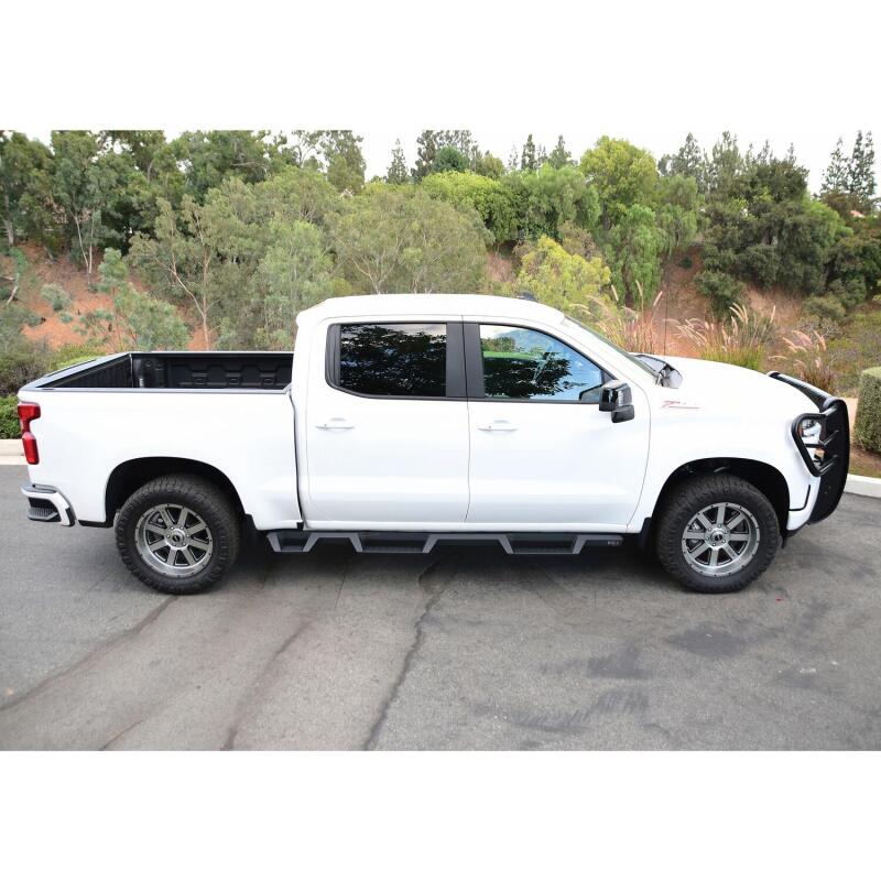 Westin 2019 Chevrolet Silverado/Sierra 1500 (5.5ft) Drop Wheel to Wheel Nerf Step Bars - Txt Black Nerf Bars Westin