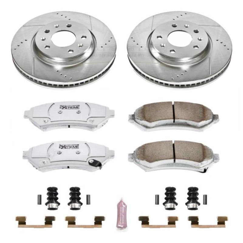 Power Stop 2004 Cadillac Seville Front Z26 Street Warrior Brake Kit Brake Kits - Performance D&S PowerStop