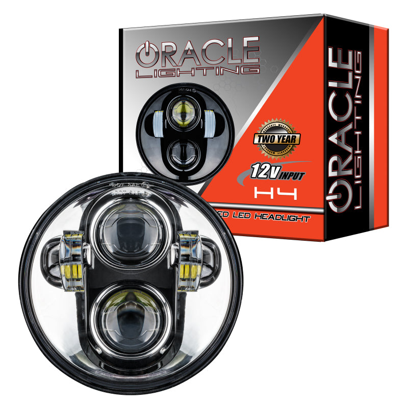 Oracle 5.75in 40W Replacement LED Headlight - Chrome Headlights ORACLE Lighting