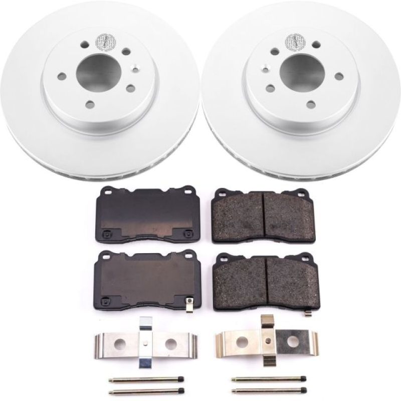 Power Stop 13-18 Cadillac ATS Front Z17 Evolution Geomet Coated Brake Kit Brake Kits - Performance Blank PowerStop