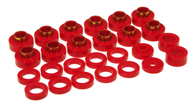 Prothane 81-86 Jeep CJ8 Body Mount - Red Bushing Kits Prothane