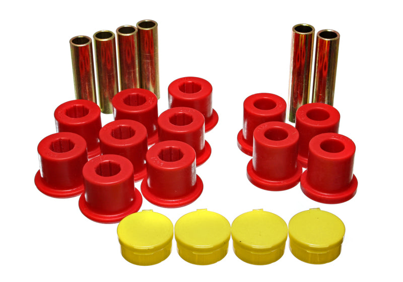 Energy Suspension Rear Leaf Spring Set - Red Bushing Kits Energy Suspension