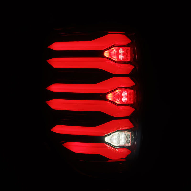 AlphaRex 09-14 Ford F150 LUXX LED Taillights - Black/Red Housing Tail Lights AlphaRex