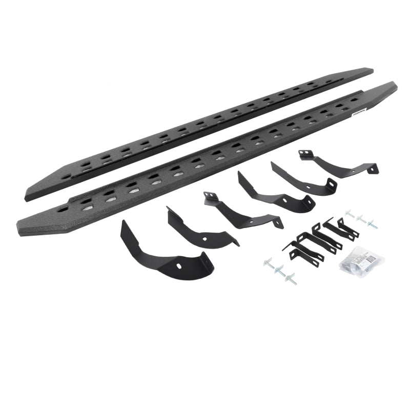 Go Rhino 15-19 GMC Sierra 2500/3500HD CC Dsl RB20 Slim Running Boards Kit (w/Brackets) - Bedliner Ct Running Boards Go Rhino