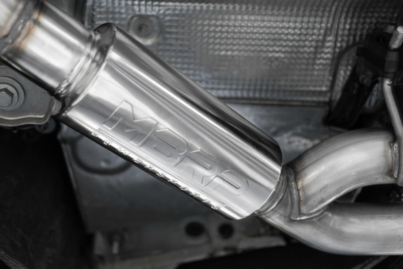 MBRP 18-21 Audi S5 Coupe/S4 Sedan T304 SS 2.5in Cat-Back Quad Rear Exit Exhaust - Carbon Fiber Tips Catback MBRP