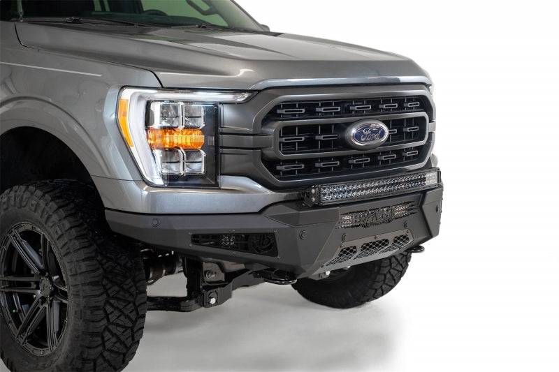 Addictive Desert Designs 2021 Ford F-150 HoneyBadger Front Bumper w/ Top Hoop Bumpers - Steel Addictive Desert Designs
