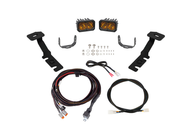 Diode Dynamics 19-25 Toyota RAV4 C2 2.0 LED Ditch Light Kit - Pro Yellow Combo Light Bars & Cubes Diode Dynamics