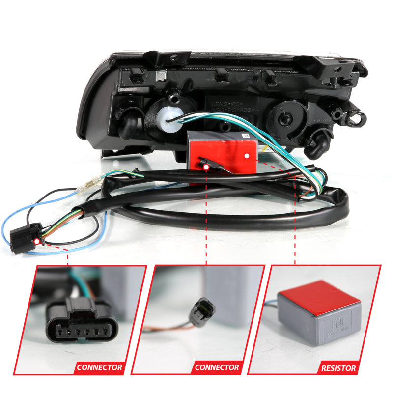 ANZO 18-19 Jeep Wrangler JL Halogen Chrome Clear w/ Sequential Signal Lights Corner ANZO