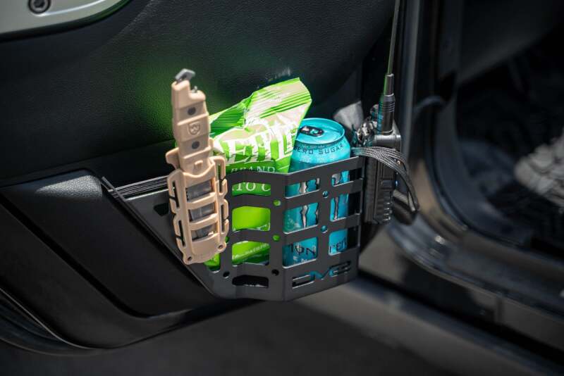 DV8 Offroad 11-18 Jeep Wrangler JK 4 Door Only Rear Door Pocket Molle Panels - Black Exterior Trim DV8 Offroad