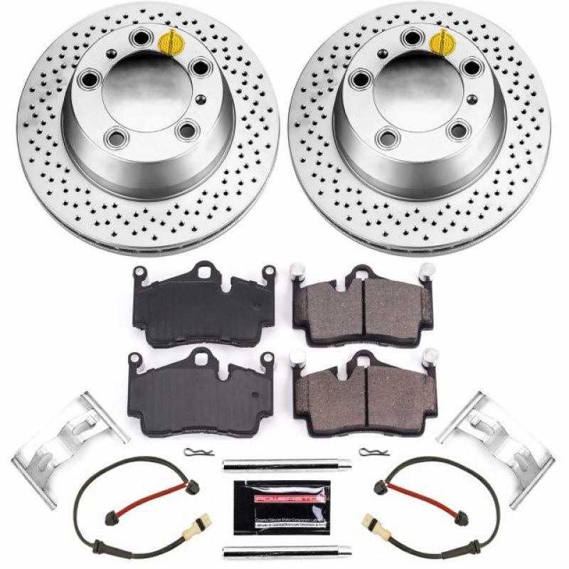 Power Stop 05-12 Porsche Boxster Rear Z23 Evolution Sport Coated Brake Kit Brake Kits - Performance D&S PowerStop