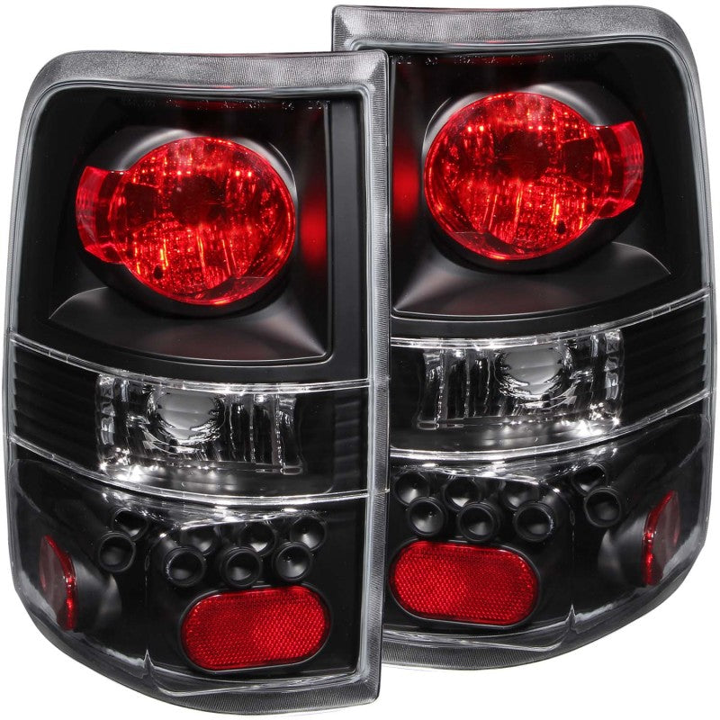 ANZO 2004-2008 Ford F-150 Taillights Black Tail Lights ANZO